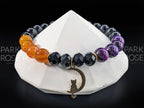 Black Tourmaline, Tiger's Eye & Agate, Stainless Steel Halloween Charms