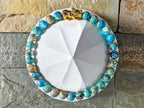 Lake Blue Jasper Bracelet: 24K Gold Plated Pixiu Charm