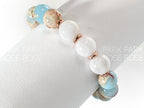 Aqua Terra Jasper Moonstone Bracelet: 24K Rose Gold Accents (8mm)