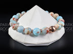 Aqua Terra Jasper & 24K Rose Gold Plated Bracelet (8mm)