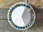 Phoenix Chrysocolla Lapis Lazuli Bracelet: 18K Gold or Silver Spacer (6/8mm)