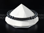 Shungite & Zirconia Bar Bracelet (6mm)