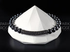 AAA Black Tourmaline & Zirconia Bar Bracelet (6mm)