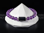 AAAA Amethyst & Black Tourmaline Bracelet
