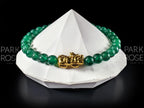 Green Jade Pi Xiu Bracelet: 24K Gold Plated