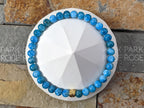 AAAAA Lake Blue Apatite Gemstone Bracelet with 18K Gold Spacer (6mm)
