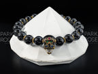 Black Tourmaline Sugar Skull Bracelet