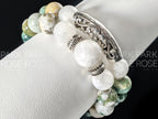 Set of 2: Tree Agate & Moonstone Bracelet Stack
