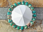Green Jasper Bracelet: 24K Rose Gold Plated