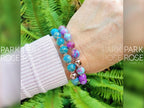 Lake Blue Jasper Bracelet: 24K Rose Gold Plated