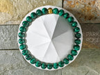 Congo Malachite Gemstone Bracelet: 24K Gold Cat Eye Bead (6/8/10mm)