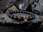 Black Tourmaline Sugar Skull Bracelet