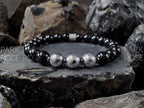 Gibeon Meteorite & Black Tourmaline Bracelet