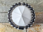 Arfvedsonite & Black Tourmaline Gemstone Bracelet (8mm)