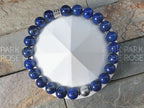 Gibeon Meteorite Bracelet: 7A Lapis Lazuli, Heishi Hematite (8mm)