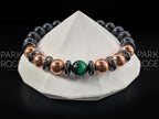 Shungite Bracelet: Copper & Hematite with Tiger's Eye