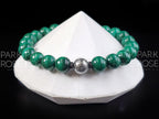 Congo Malachite Gibeon Meteorite Bracelet (8mm)