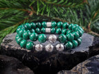 Congo Malachite Gibeon Meteorite Bracelet (8mm)