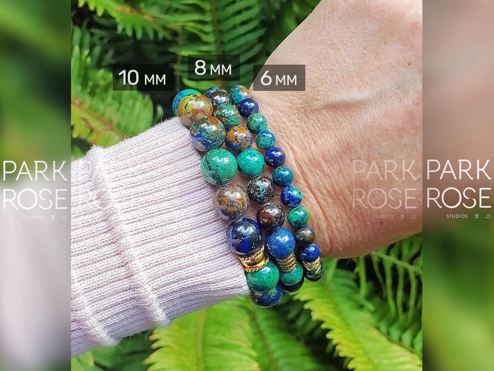Phoenix Azurite Gemstone Bracelet (6/8/10mm)