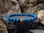 Tiger's Eye Gemstone Bracelet: 24K Gold Cat Eye Bead (6mm)