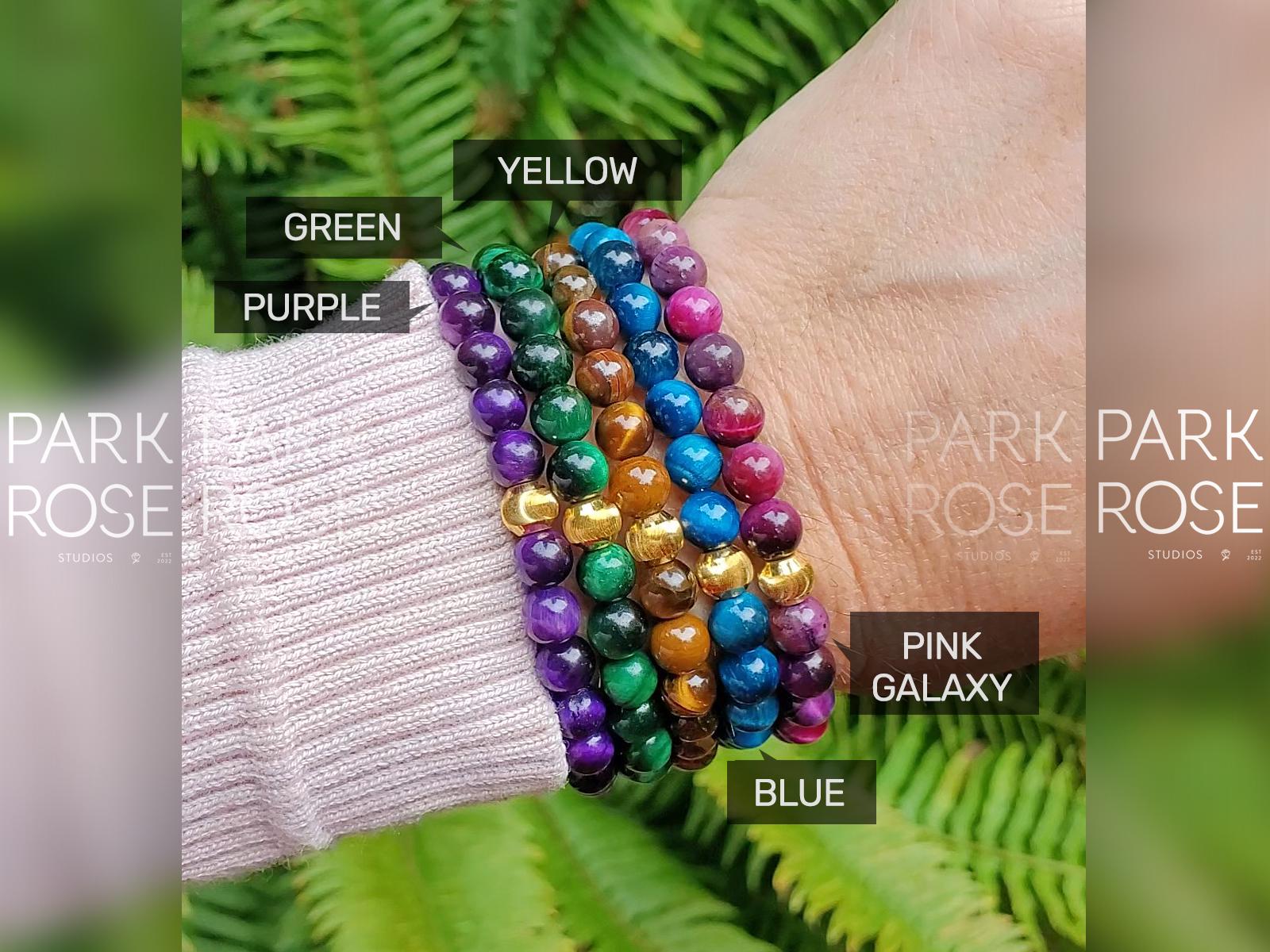 Tiger's Eye Gemstone Bracelet: 24K Gold Cat Eye Bead (6mm)