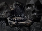 Black Tourmaline Stainless Steel Skull Bracelet