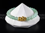 Green Aventurine Bracelet: 24K Gold Plated Pixiu