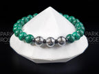 Congo Malachite Gibeon Meteorite Bracelet (8mm)