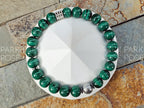 Congo Malachite Gibeon Meteorite Bracelet (8mm)