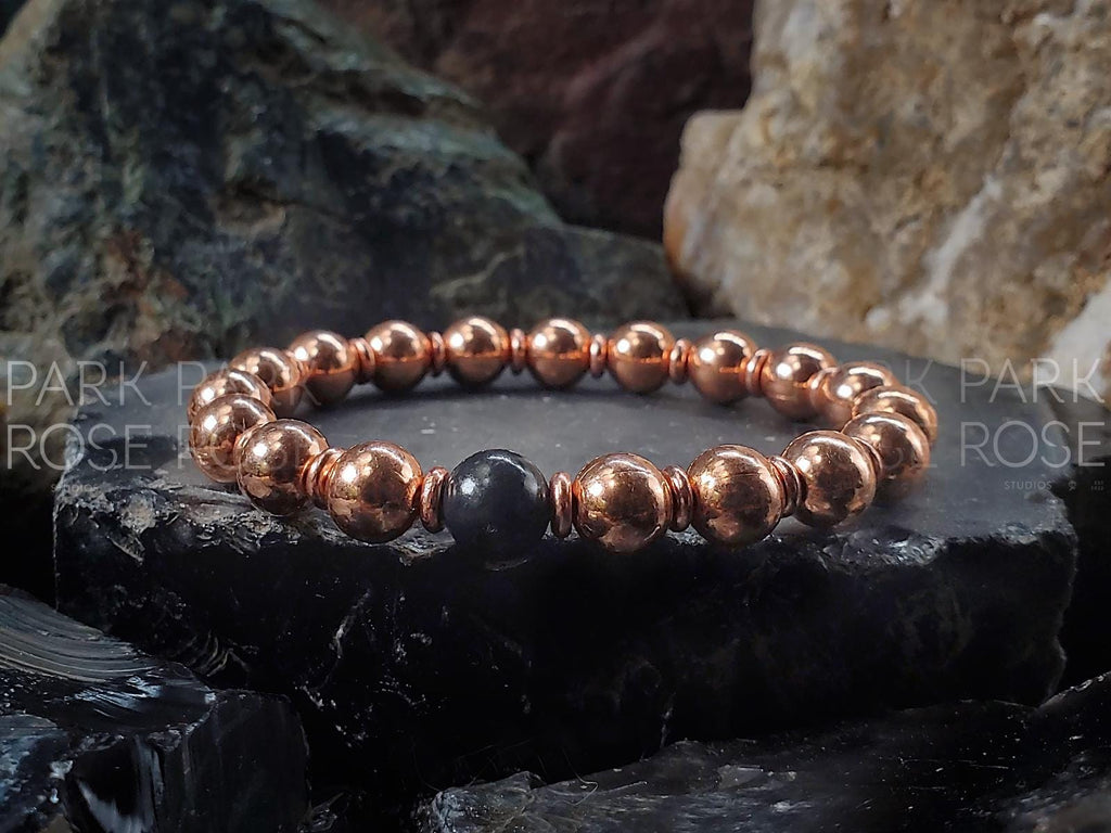 Copper Shungite Bracelet (8mm)