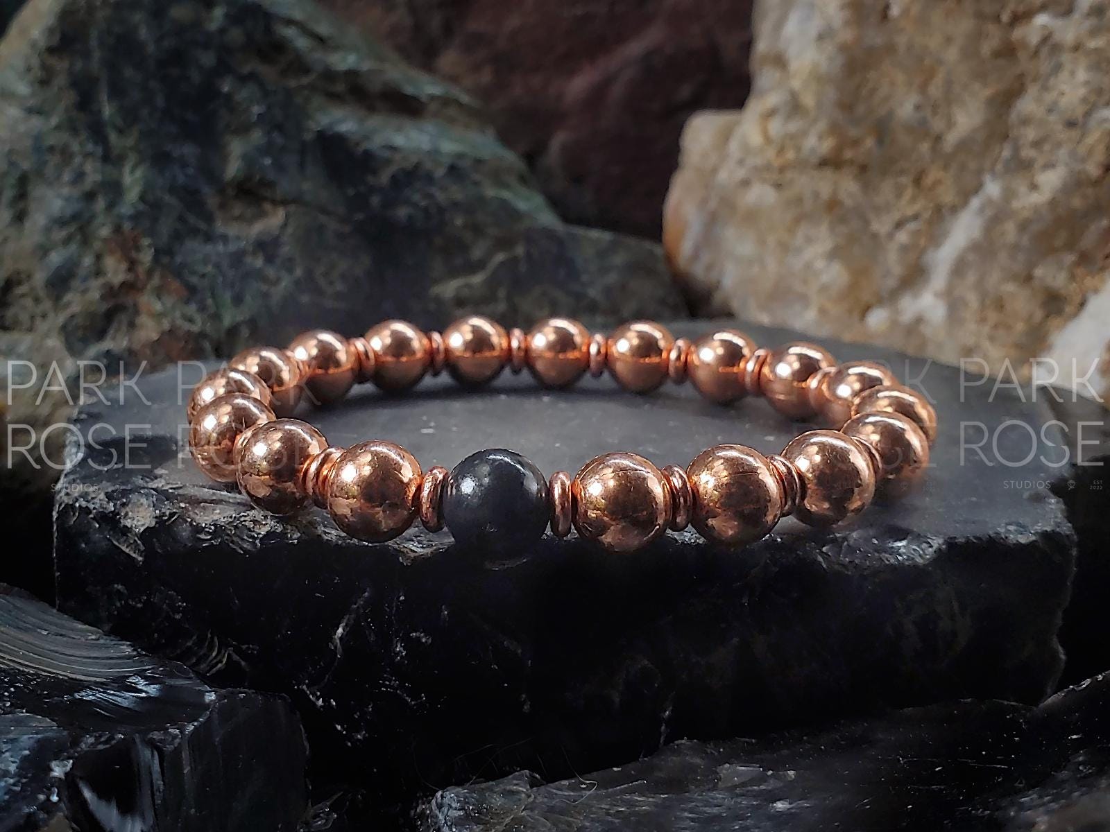 Copper Shungite Bracelet (8mm)