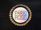 AAA Unheated Brazil Citrine Bracelet: 24K Gold Cat Eye Bead (6mm)