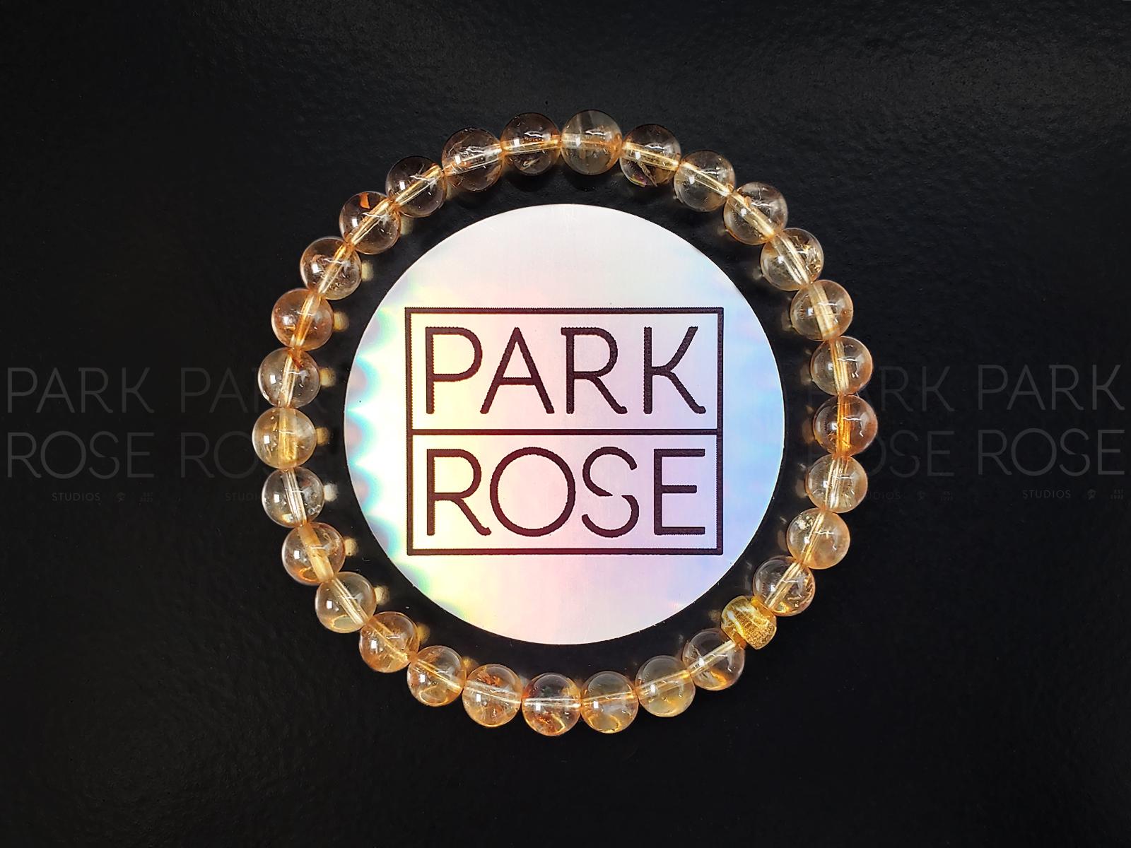 AAA Unheated Brazil Citrine Bracelet: 24K Gold Cat Eye Bead (6mm)