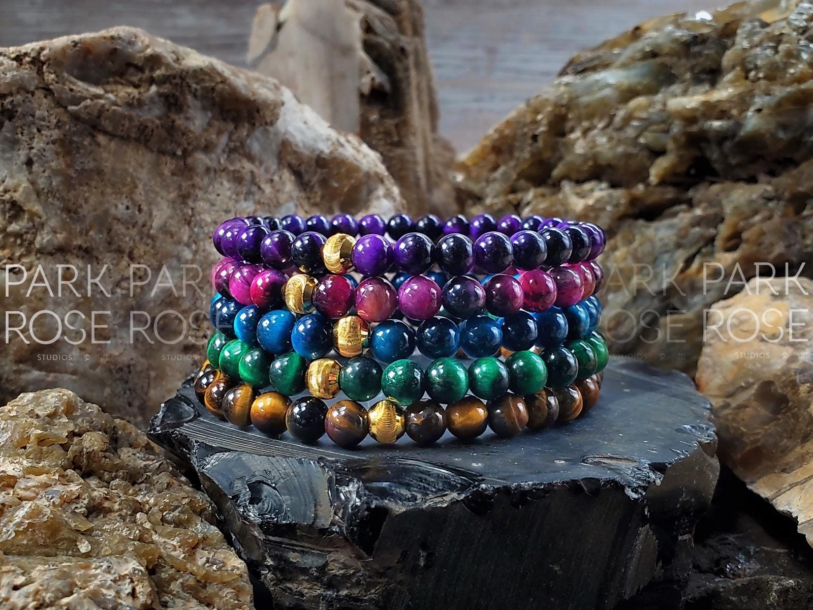 Tiger's Eye Gemstone Bracelet: 24K Gold Cat Eye Bead (6mm)