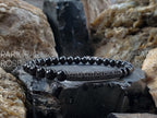 AAA Black Tourmaline & Zirconia Bar Bracelet (6mm)