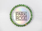 High Grade Nephrite Green Jade Bracelet: 24K Gold Cat Eye Bead