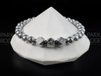 Faceted Gibeon Meteorite + Hematite Bracelet