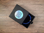Black Tourmaline Bracelet: Murano Glass Gold Plated Bead (8mm)
