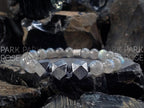 Gibeon Meteorite Bracelet: Argentina Labradorite & Hematite (8mm)