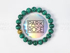 Congo Malachite Bracelet: 24K Gold Cat Eye Bead (10mm)