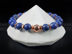 Copper Gemstone Bracelet: Amethyst, Moonstone, Lapis Lazuli, Citrine, Malachite, Jade, Onyx