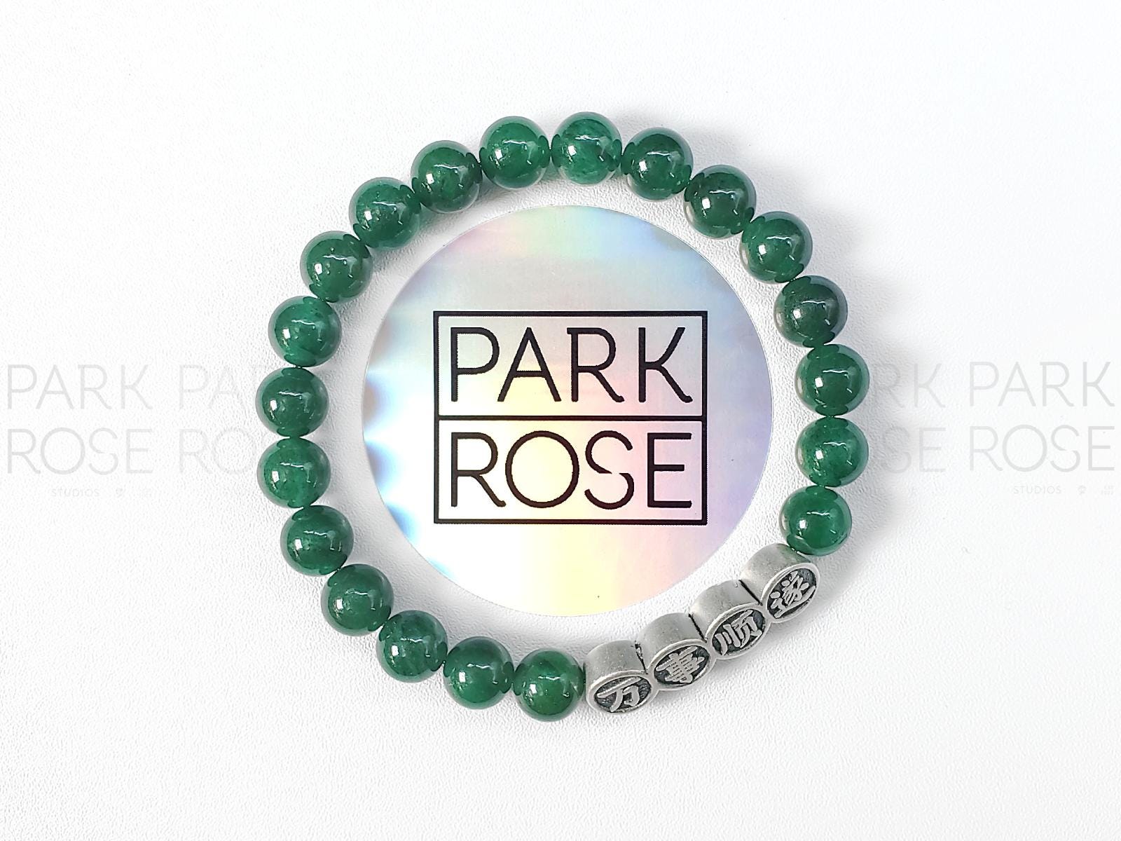 Pure Silver Lunar New Year Green Jade Bracelet