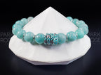 Amazonite Sterling Silver Snake Bracelet: Lunar New Year (8mm)