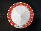 Red Carnelian Sterling Silver Double Dragon Bracelet (8mm)