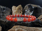 Carnelian Gemstone Bracelet: 925 Sterling Silver Buddhism Prayer Bead (8mm)