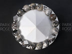 Gibeon Meteorite Bracelet: Black Silver Leaf Jasper Jewelry (10mm)