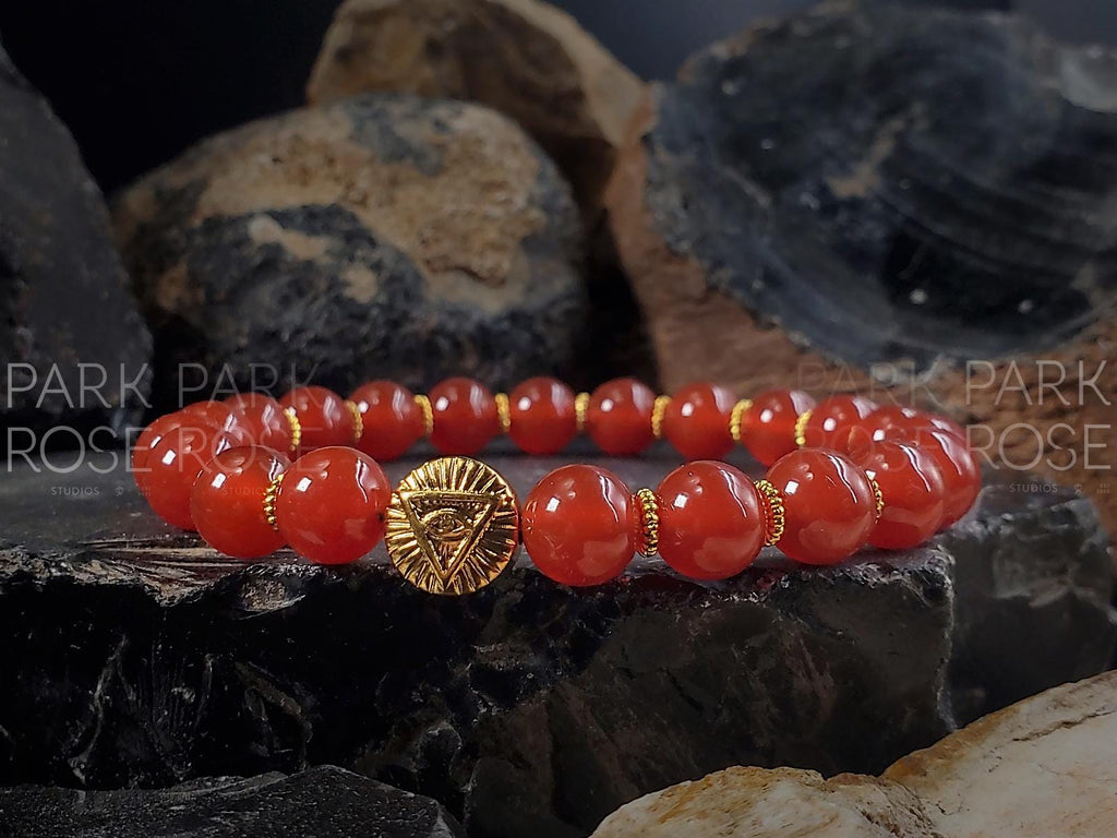 Red Carnelian Evil Eye Bracelet