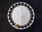 Black Tourmaline Gemstone Bracelet: Stainless Steel Evil Eye Charm (8mm)
