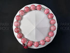 Sterling Silver Zirconia Bow & Arrow Rhodonite Bracelet