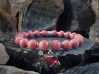 Sterling Silver Zirconia Bow & Arrow Rhodonite Bracelet